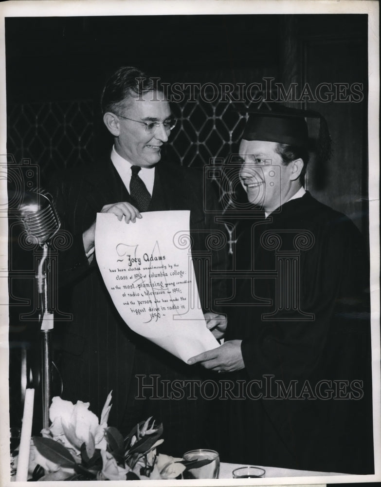 1950 Joey Adams Selected As &quot;Most Promising Radio &amp; TV Comedian 1951 - Historic Images