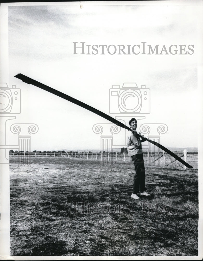 1968 Jerrie Barnett Popular Rotorcraft Assoc with propeller in Calif - Historic Images