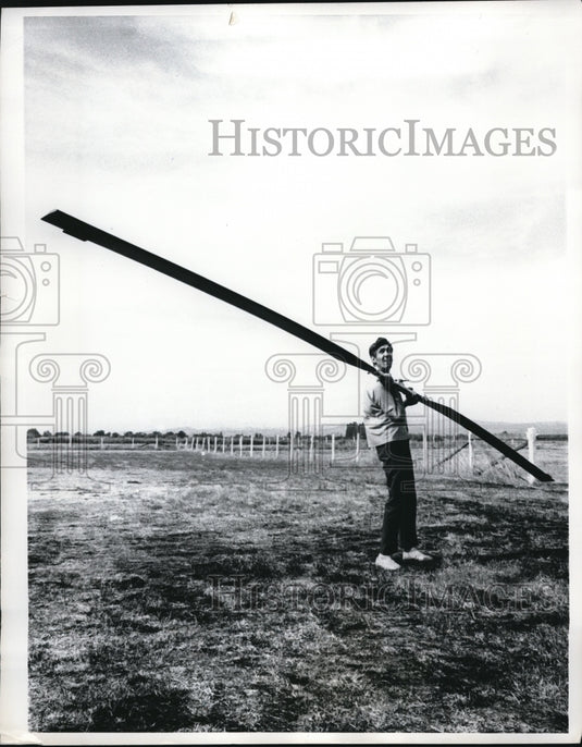 1968 Jerrie Barnett Popular Rotorcraft Assoc with propeller in Calif - Historic Images