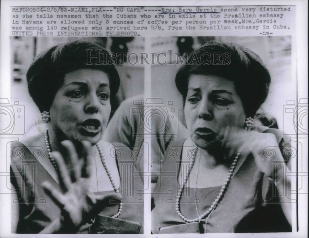 1963 Mrs. Sara Garcia, Refugee Tells of Only 3 Ounces Coffee a Week - Historic Images