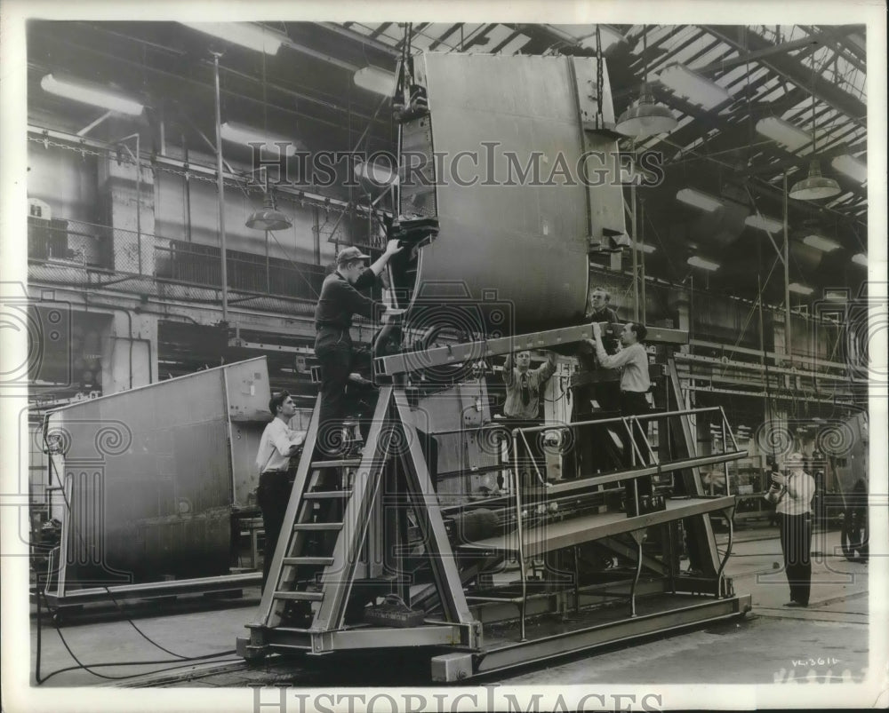 1944 Aircraft Wing Sections Taking Shape at DeSoto Divison Chrysler - Historic Images