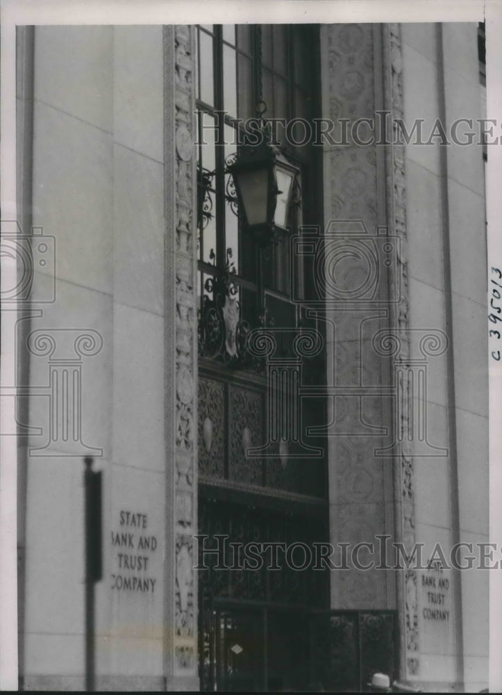 1937 Press Photo State Bank &amp; Trust Co bldg. at Evanston, Ill - Historic Images