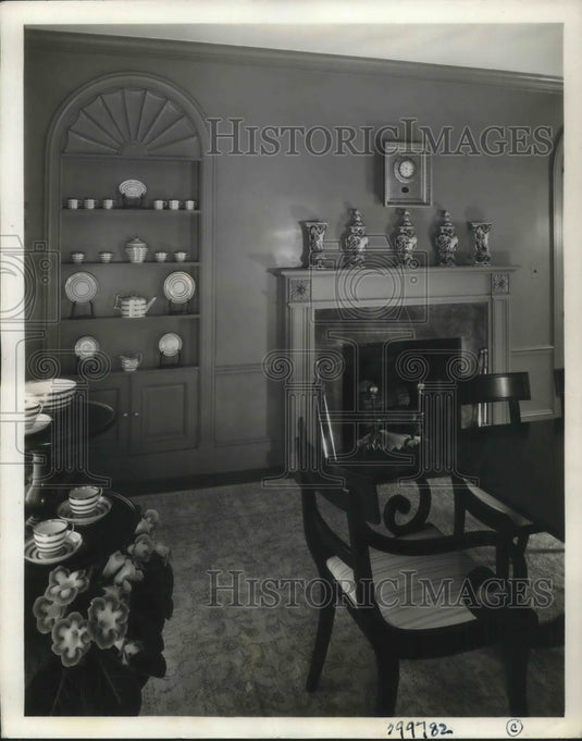 1937 Press Photo Detailing Interior Design of a homeBuilt in Scarsdale, NY - Historic Images