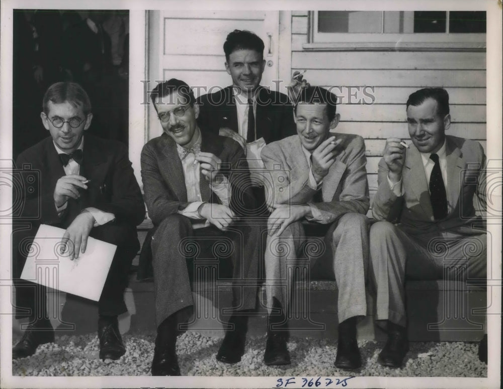 1936 Press Photo Harry Frantz, Chas Barnes, Wm Chaplin, L Lyman,C Allen - Historic Images