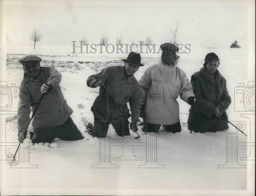 1939 Press Photo AE Atkinson, JE Berchard, Fl Miller, FD Johnson golfing - Historic Images