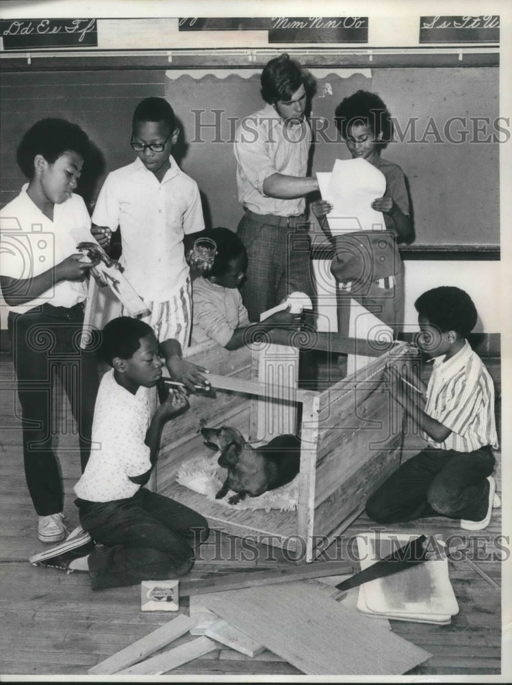 1973 Press Photo Summer School Math program at Lafayette School, Cleveland-Historic Images