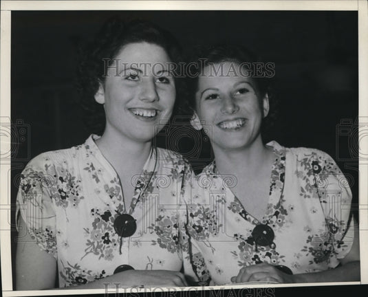 1937 Press Photo Sybil Drake & Harriet Drake Myers, kids of Rev. Farris Kelley - Historic Images