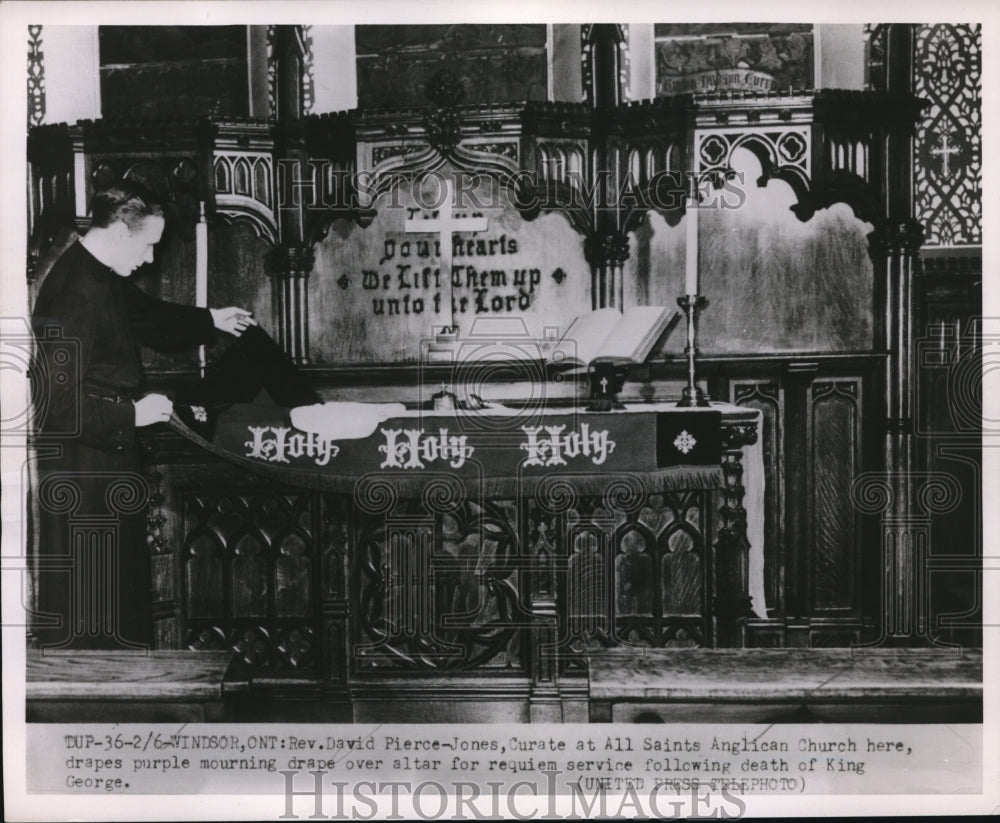 1952 Rev David Pierce Jones Curate at All Saints Anglican Church - Historic Images