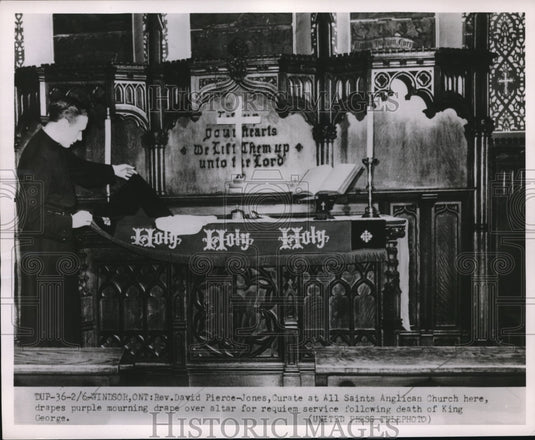 1952 Rev David Pierce Jones Curate at All Saints Anglican Church - Historic Images