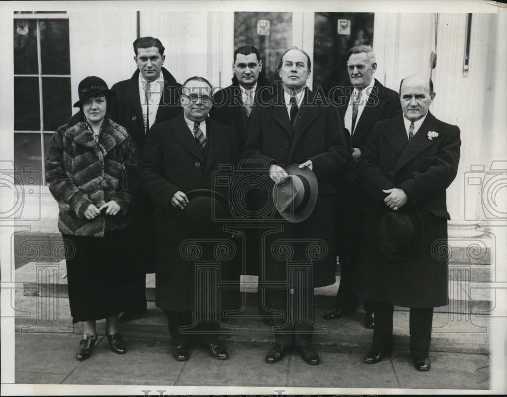 1934 Media Photo Dorothy Schoenfeld, Lynwood Geiger, Edward Stokes, White House - Historic Images