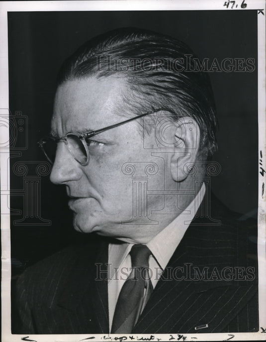 1946 Press Photo John D Small testified at Senate Banking and Currency Committee - Historic Images