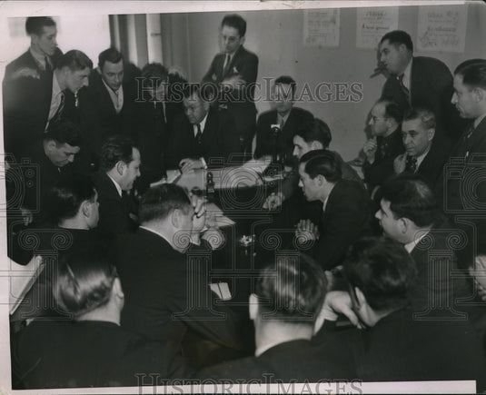 1937 Press Photo Federal Labor Conciliators Meeting Chicago Illinois - nec83549 - Historic Images