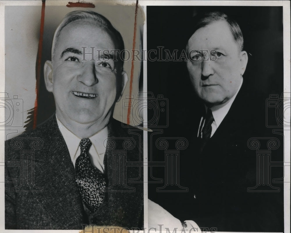 1939 Press Photo Prosecutor, Police Commissioner, gambling investigation Detroit - Historic Images