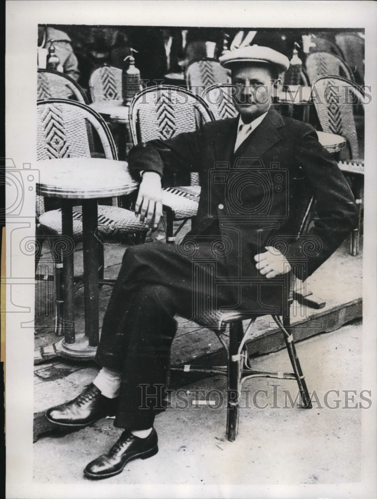 1934 Press Photo William McNair Mayor of Pittsburgh Pa in Europe - Historic Images