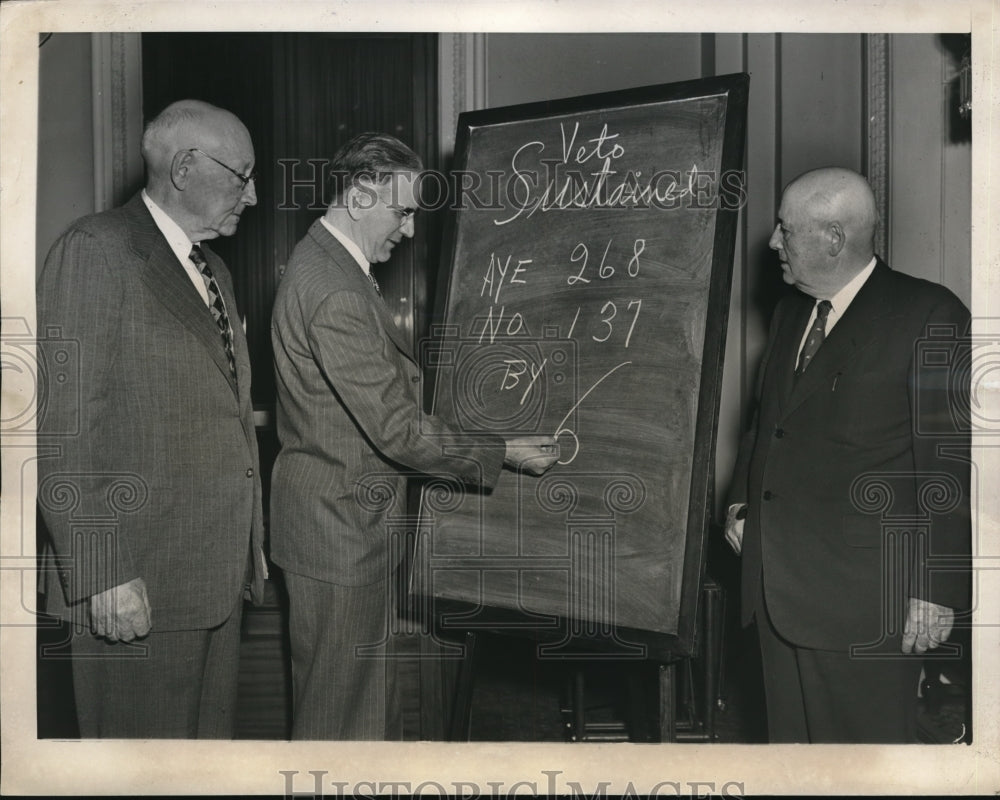 1947 Press Photo DC House Minority leader Sam Rayburn,Rep Brt Doughton - Historic Images