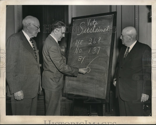1947 Press Photo DC House Minority leader Sam Rayburn,Rep Brt Doughton - Historic Images