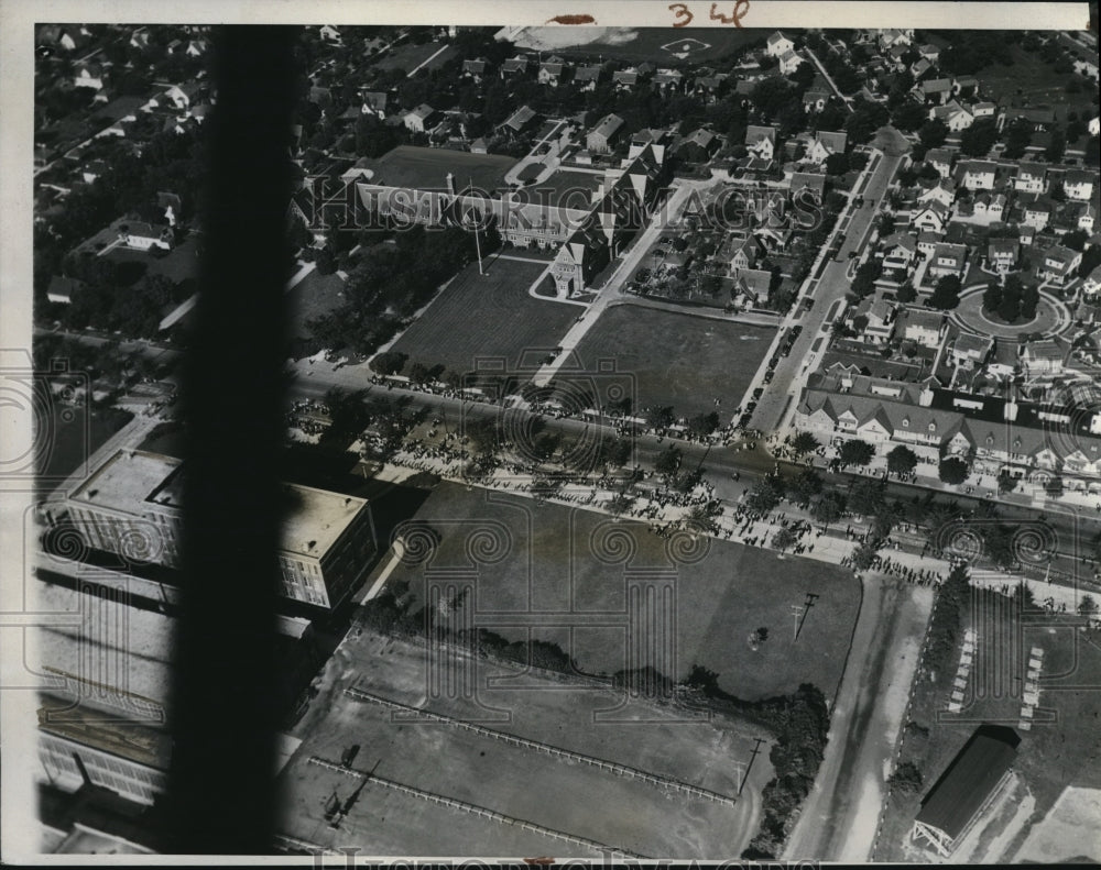 1934 The Kohler Company plant as pickets strike at plant-Historic Images