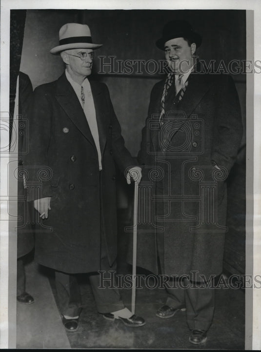 1933 Edward J. Meaney and Attorney Vincent Connor Arrested - Historic Images