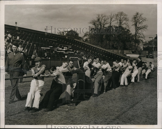 1937 Press Photo Freshmen and Sophomores in Tug of War at New York University - Historic Images