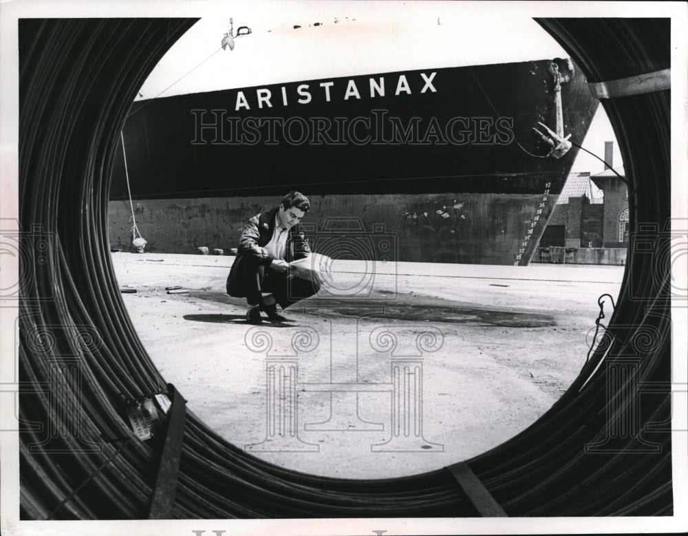 1969 Press Photo Darkarolis Panos seaman on a Greek ship Aristanax - Historic Images