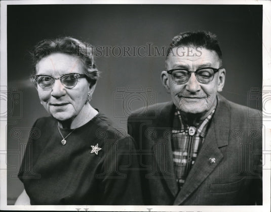 1962 Press Photo Verne & Corrine Cunningham for 50th wedding anniversary - Historic Images