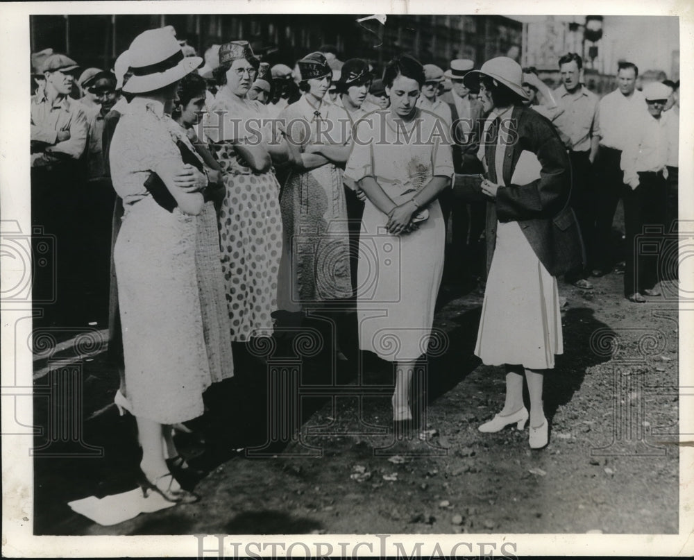 1934 Press Photo Strike on General Tire and Rubber Company - Historic Images