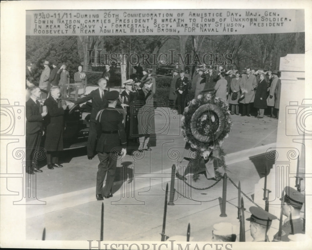 1944 Press Photo 26TH COMMEMORATION OF ARMISTICE DAY ARLINGTON CEMETARY - Historic Images