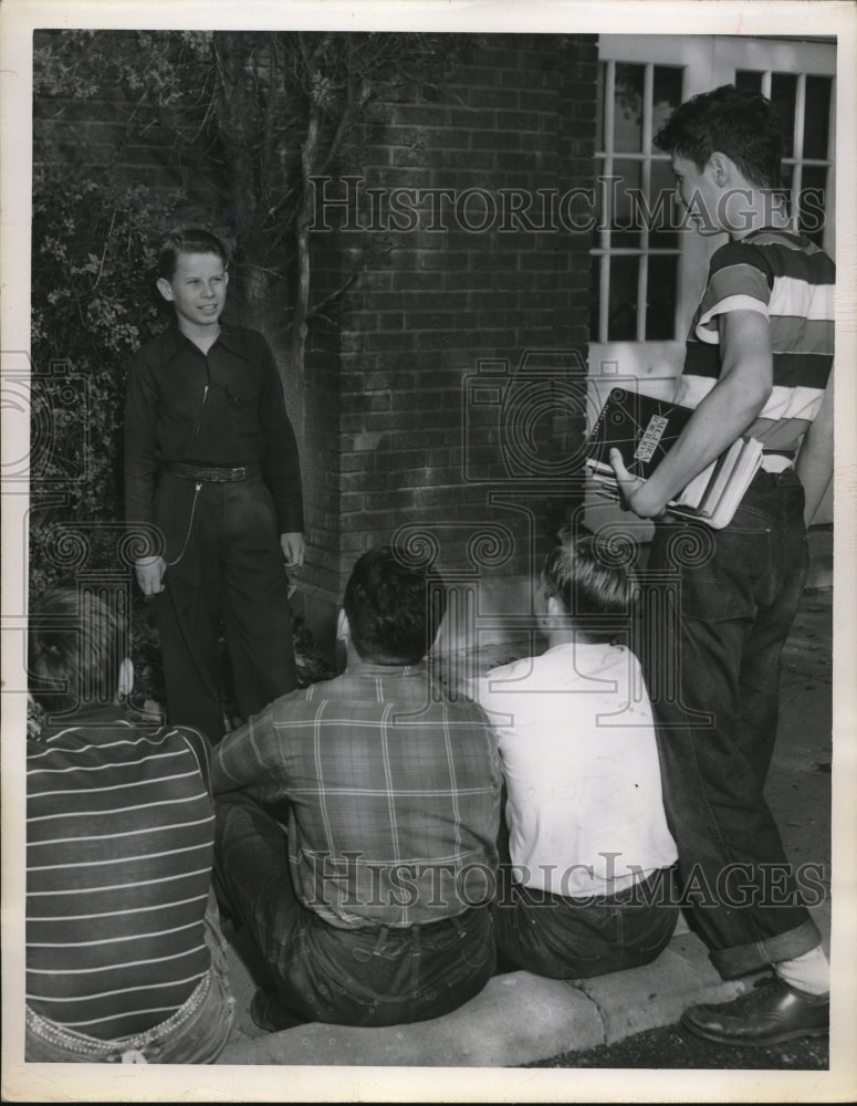 1950 Press Photo Steve Beckman, star student of Rocky River Jr. High - Historic Images