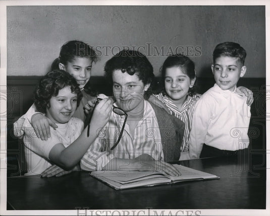 1957 Helen Alfler, Sharon Croce, Miss Giovanna Rotigliano - Historic Images