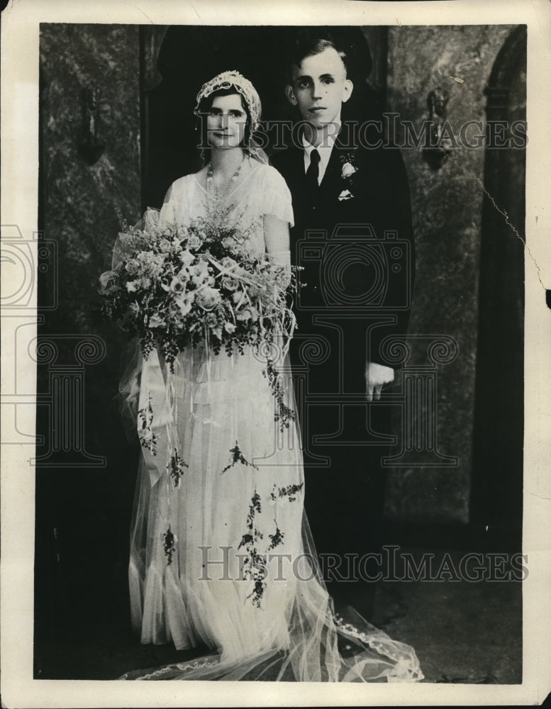 1931 Press Photo Ralph Winzer weds Twyla Franklin, both baby contest winners - Historic Images