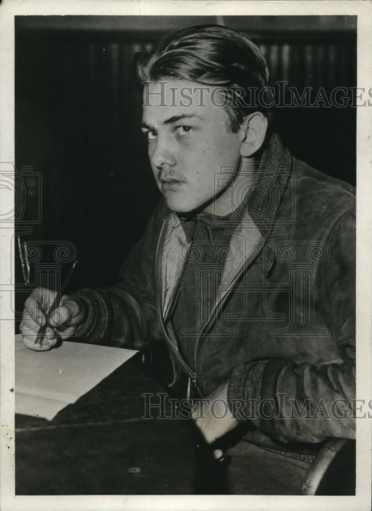 1931 Press Photo Joseph T. Wilson describes how his friend shot Constance Trohat - Historic Images