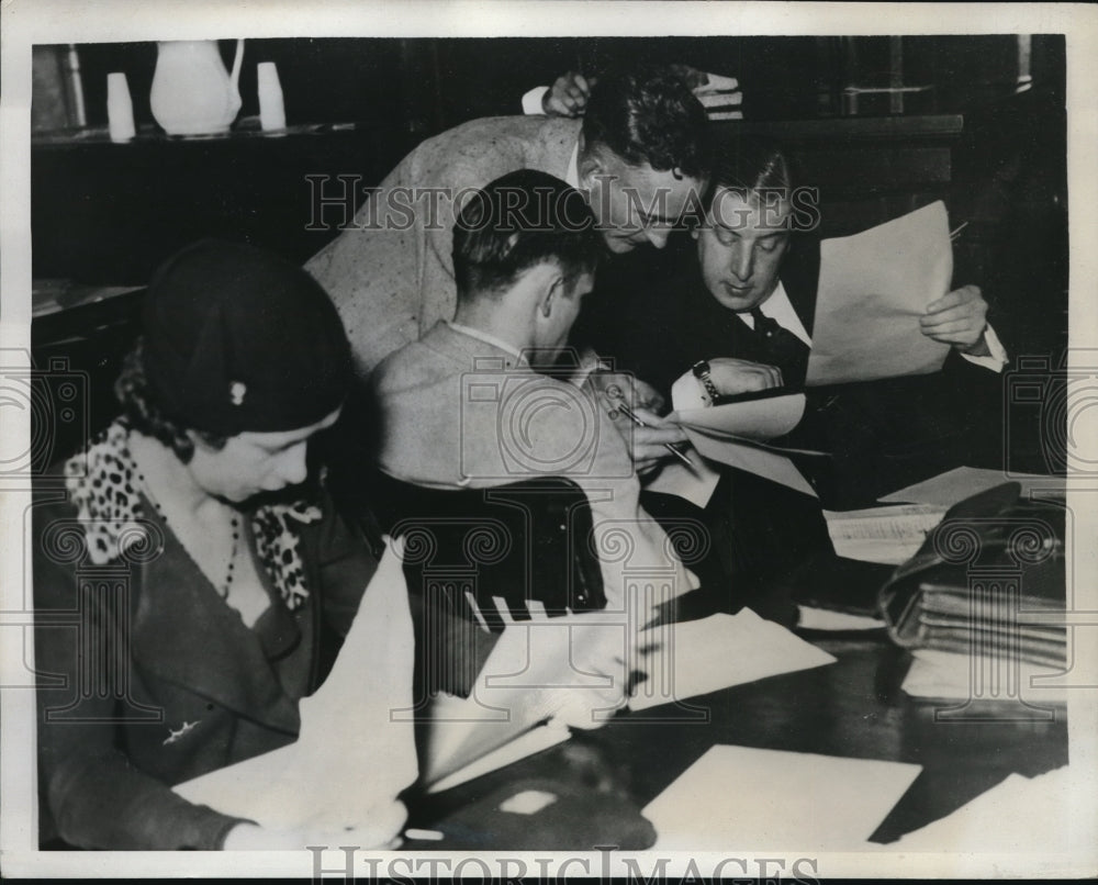 1933 Press Photo Ms. Ms. Lillie Knight defense counsel of George McGee - Historic Images