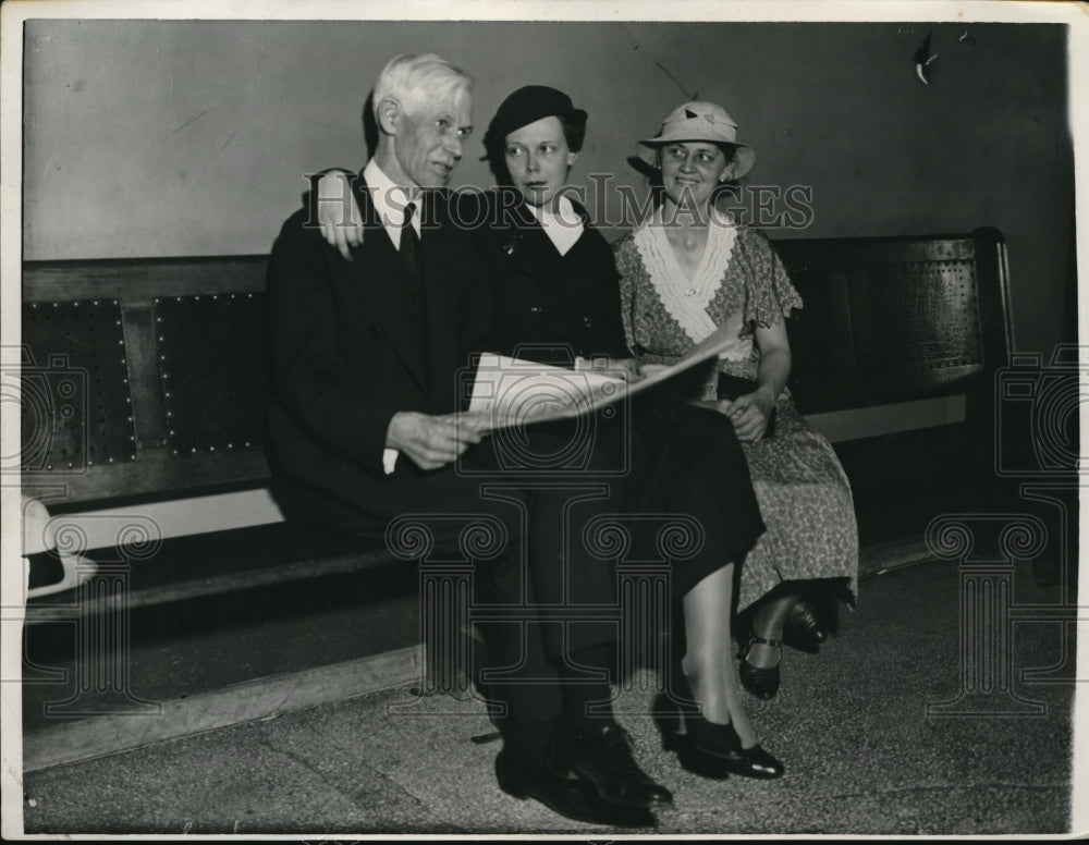 1933 Press Photo City manager Nic Elvoy &amp; Helda Christiansen in Kansas City - Historic Images