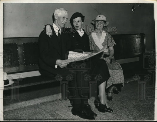 1933 Press Photo City manager Nic Elvoy & Helda Christiansen in Kansas City - Historic Images