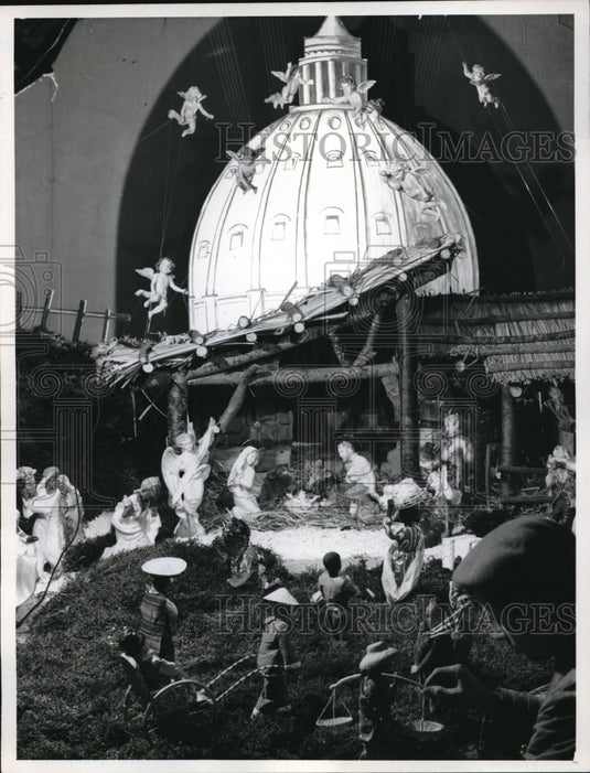 1962 Press Photo Rome Italy Ara Coeli Church  manger & Xmas display - Historic Images