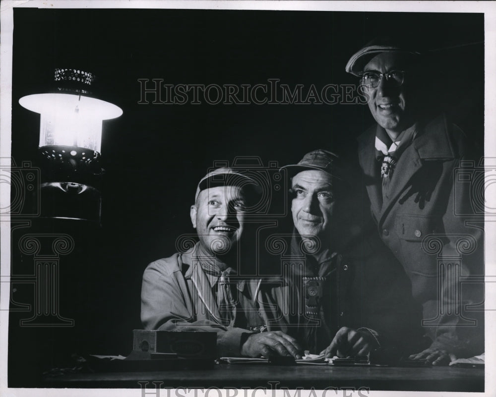 1956 Press Photo Fred Metzger.John Fialko, Ed Mueller Camporee men - Historic Images