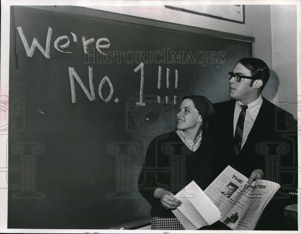 1968 Press Photo Cuyahoga Community College has no. 1 college newspaper - Historic Images