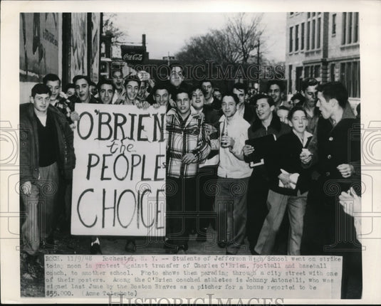 1948 Charles O'Brien protestors from Jefferson High School - Historic Images