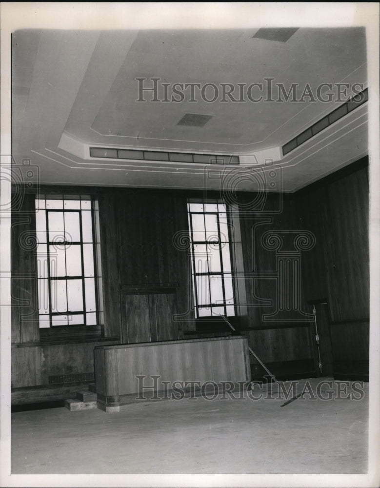 1938 Press Photo Boston Mass lower courts courtroom at new courthouse - Historic Images