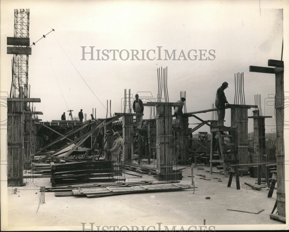 1948 Press Photo Construction of Marymount Hospital - Historic Images