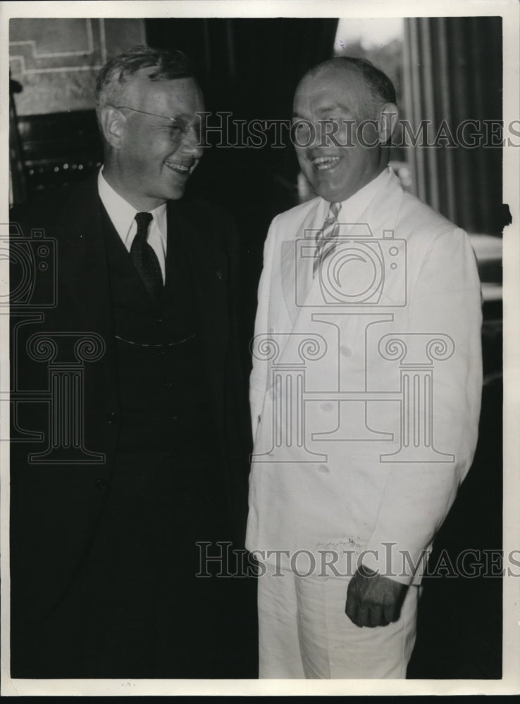 1936 Gov Alf Landon of Kansas & Asst War sec Harry Woodring - Historic Images