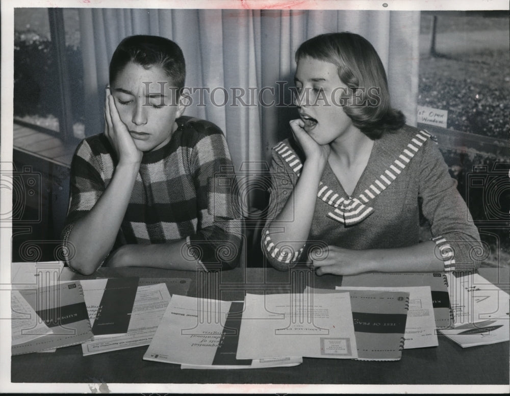 1960 Press Photo Don Kaiser &amp; Meg Lambert 10th grade at Brush HS - Historic Images