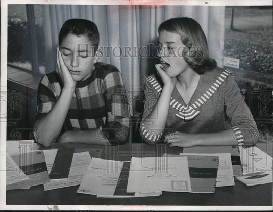 1960 Press Photo Don Kaiser & Meg Lambert 10th grade at Brush HS - Historic Images