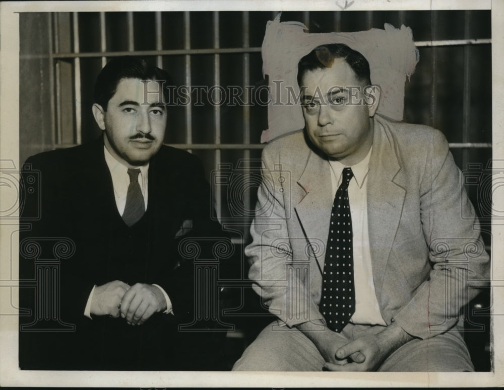 1933 Press Photo Ben Jones at murder trial with atty Bill Bronsten - Historic Images