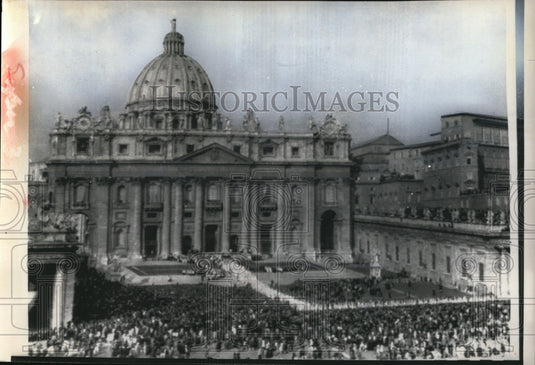 1962 Vatican City Council Fathers at St Peter's Square - Historic Images