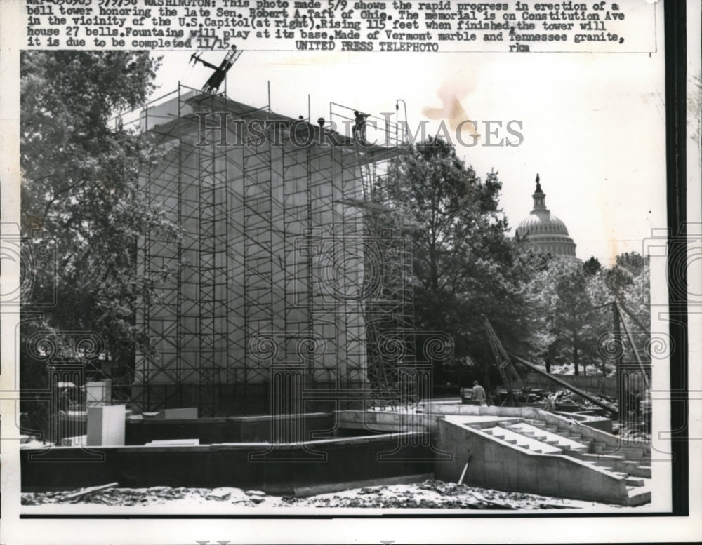 1958 Press Photo DC construction of a Memorial on Constitution ave - Historic Images