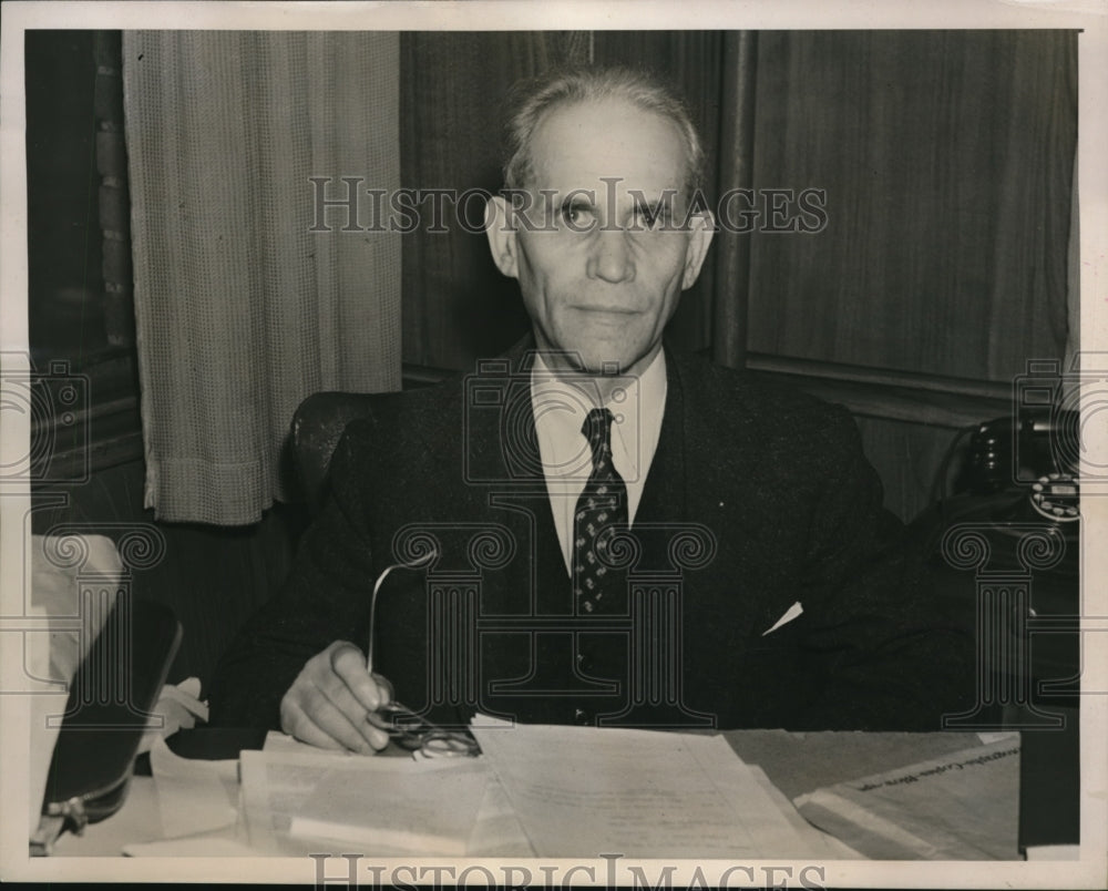 1939 Press Photo Justice Frank Wasserman charge Democratic Leader Sutherland - Historic Images