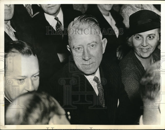 1935 Press Photo Hugh Mc Quillen was photographed at the Hauptmann trial - Historic Images