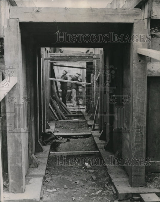 1939 Press Photo London Air Raid trenches made permanent with concrete-Historic Images