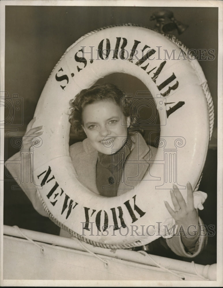 1939 Press Photo Jerry Wynne of Dallas Tex on the SS Orizaba liner - Historic Images